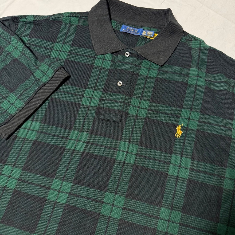 NWOT Polo Ralph Lauren Blackwatch Tartan Plaid Mesh Shirt Men’s 2XLT Msrp $125